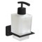 Soap Dispenser, Matte Black, Wall Mounted, Frosted Glass